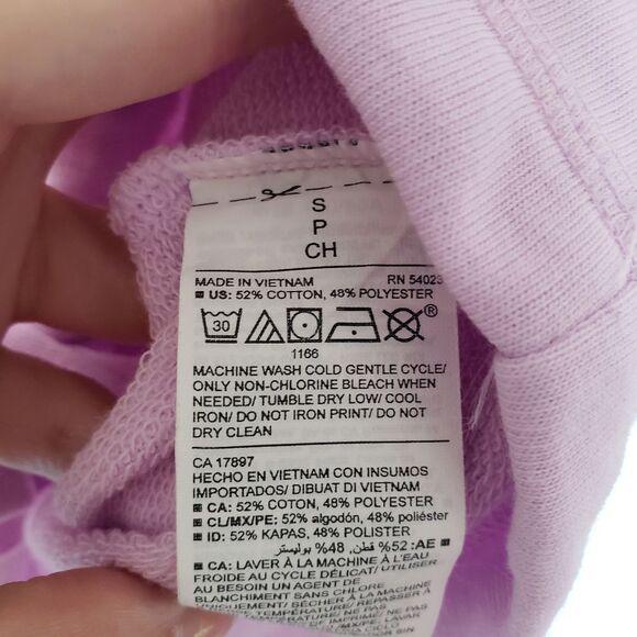 Old Navy All Is Love Rainbow Sweatshirt Pullover Purple SZ Small - Picture 4 of 4